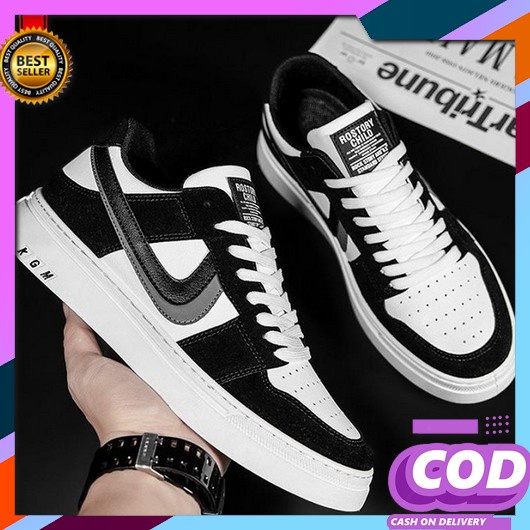 Tbig [Cod] Sepatu Pria  Fashion Boot Model High Top Ankle Sepatu Sepatu Pria Sneakers 011798