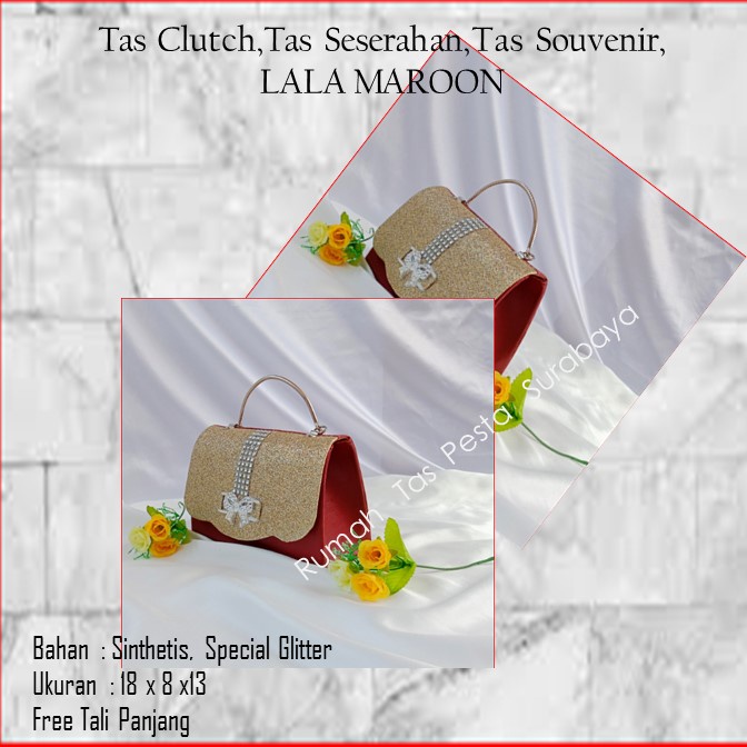 Tas Clutch,Tas Seserahan,Tas Souvenir,LALA MAROON