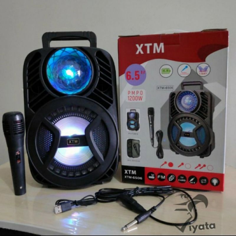 [COD] SPEAKER BLUETOOTH XTM-6506 UKURAN 6'5 INCH BONUS MIC - SPEAKER