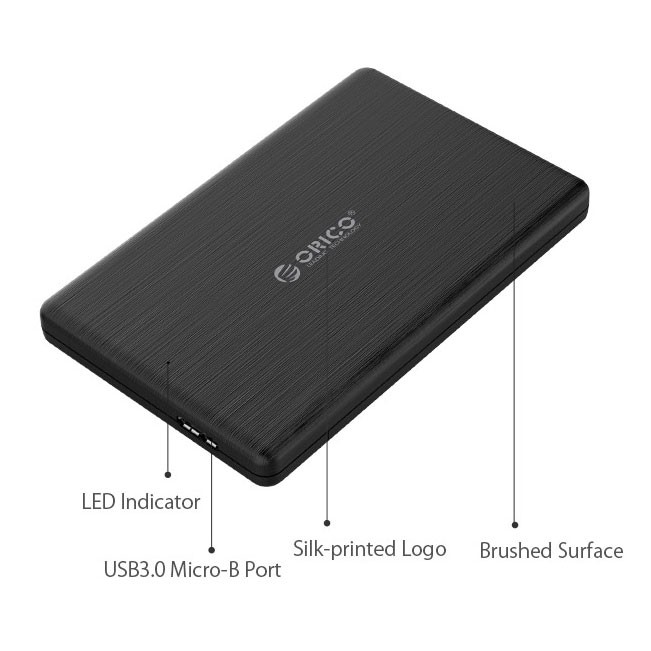 Case harddisk hdd ssd Enclosure orico 2.5&quot; sata usb 3.0 5Gbps 2tb 2578u3 - casing hard disk drive external portable 2.5 inch usb3.0 2578-u3