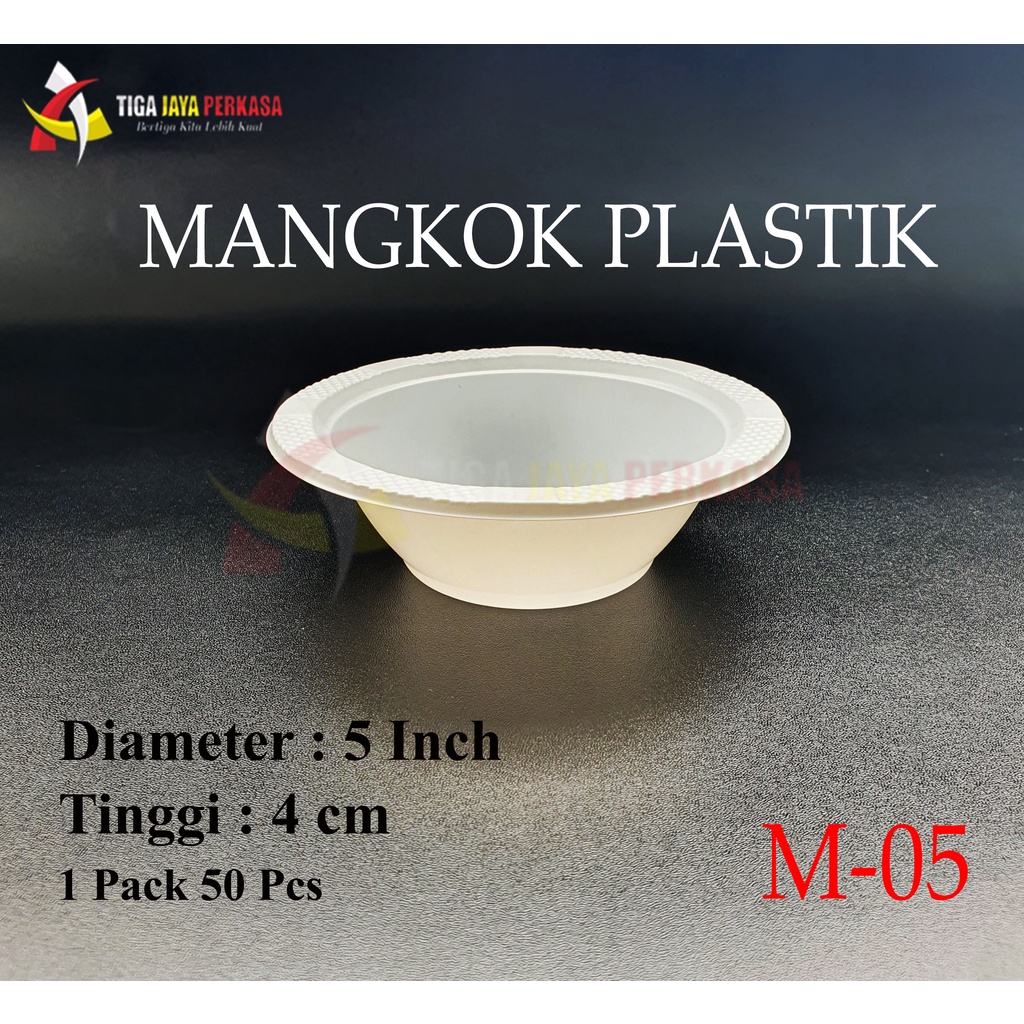 Mangkok Plastik Kecil M5 MKP / Mangkok Plastik Sekali Pakai @50 Pcs