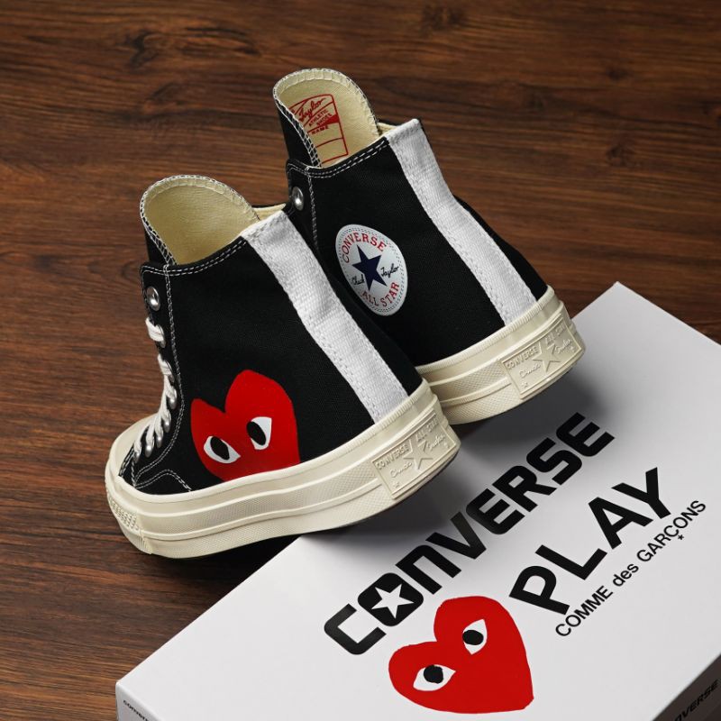 Converse 70s Hi Black PLAY CDG