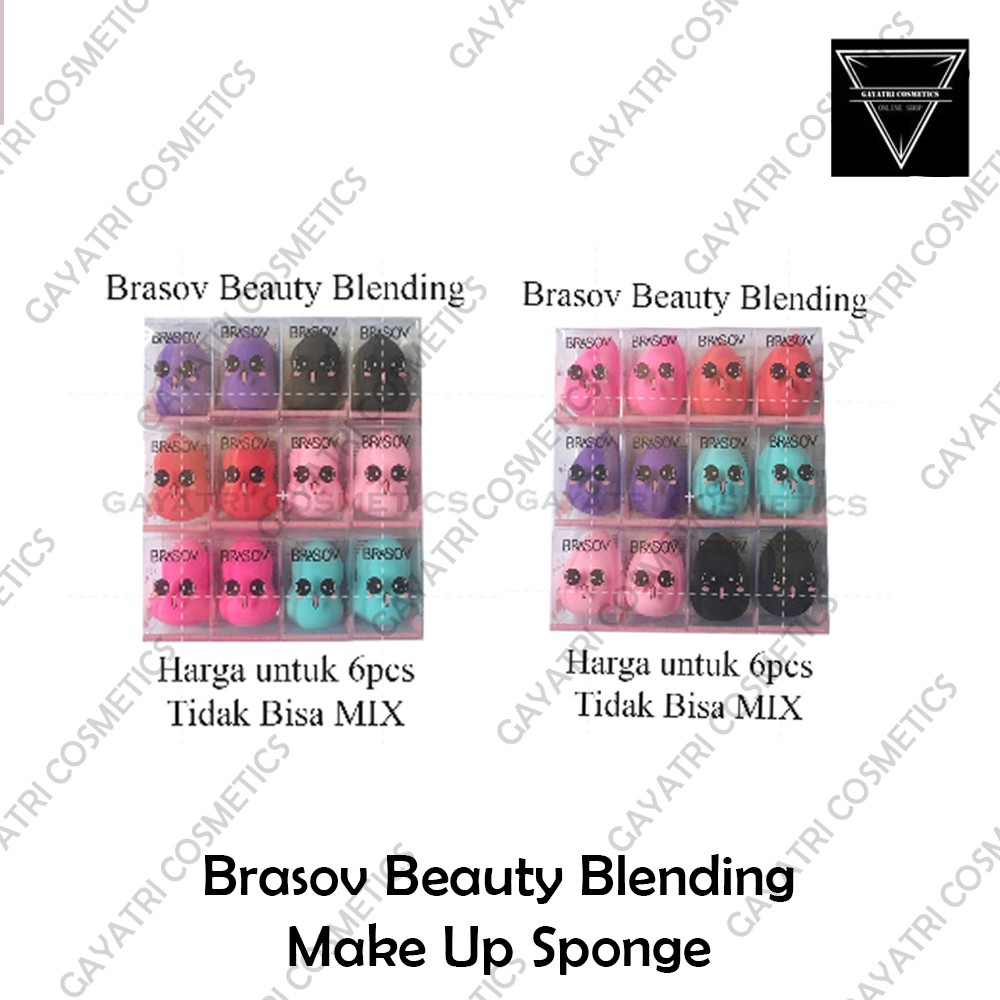 Brasov Beauty Blending Make Up Sponge 12 pcs