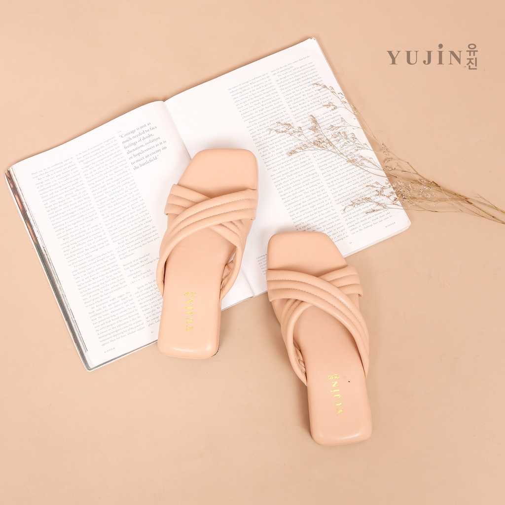 YUJIN Sendal Platform Wanita Harumi Korean Women Fashion Style Sandals