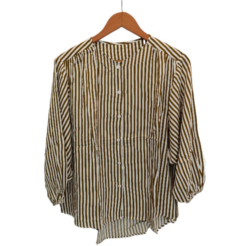 ATASAN BLOUSE SALUR / ATASAN BLOUSE WANITA / OBERSIZE BLOUSE