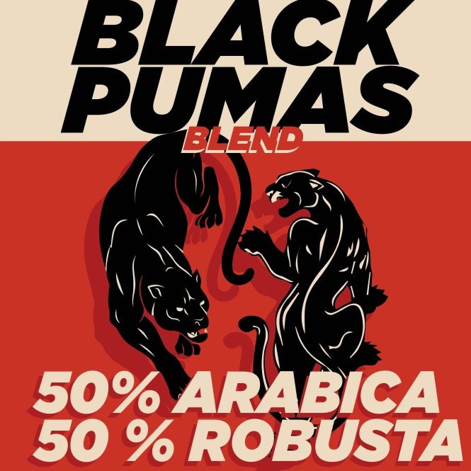 

Black Pumas Blend Coffee (1000gram) 50:50 Robusta Arabica Biji Kopi