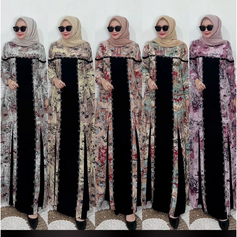 gamis adisha / abaya / abaya lace / lace dress/ zahra collection / gamis abaya / gamis  swarosky / abaya Lace / Lace dress
