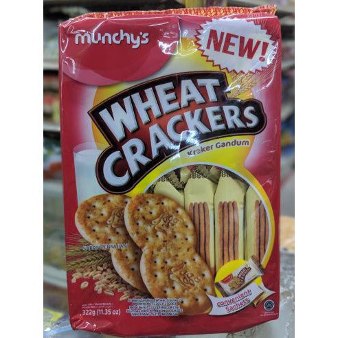 

MUNCHY'S WHEAT CRACKERS / BISKUIT KRAKER GANDUM 300 GRAM