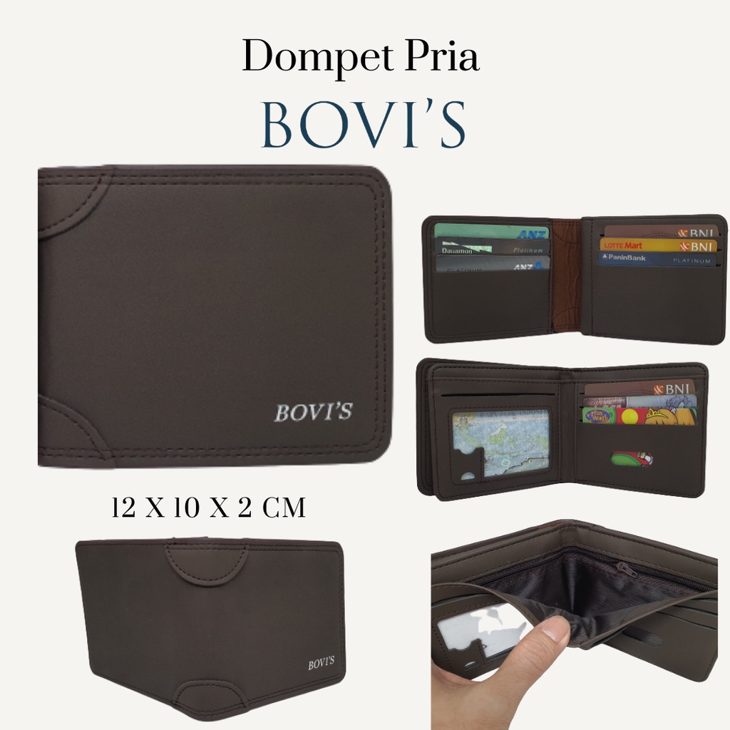 Dompet Pria Bovis Kulit Sintetis, Model Keren dan Harga Murah (25160-1)