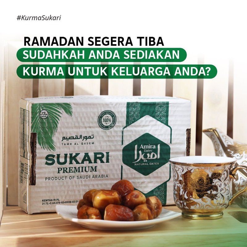 

Kurma Sukari Premium by Amira | Kurma Legit # 3kg