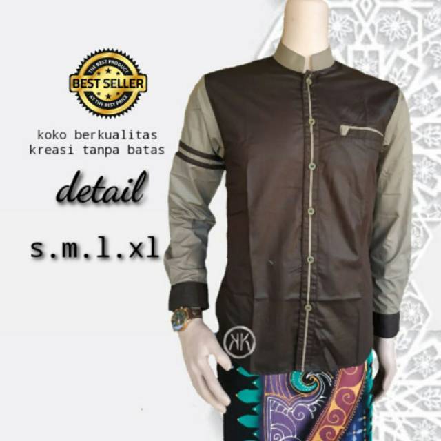 Baju koko pria koko gus Azmi koko hadroh azzahir koko modern koko terlaris koko santri