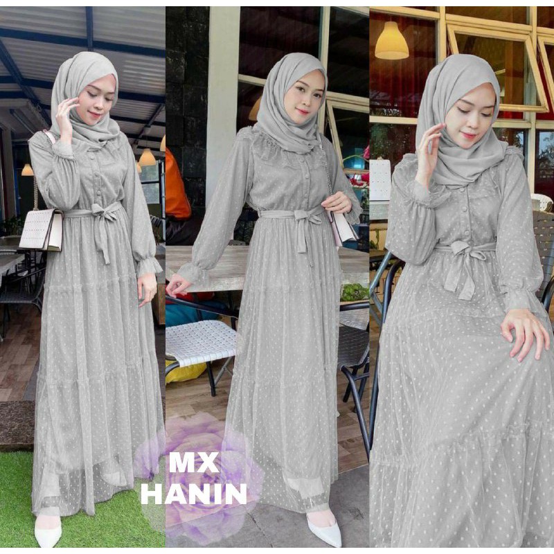 MX HANIN GAMIS FASHION WANITA / PAKAIAN MUSLIMIN / MAXY GOOD QUALITY