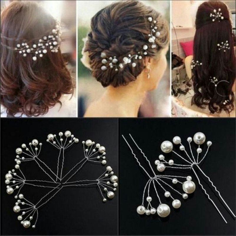 Pearl hairpin tusuk konde mutiara set isi 4 pcs