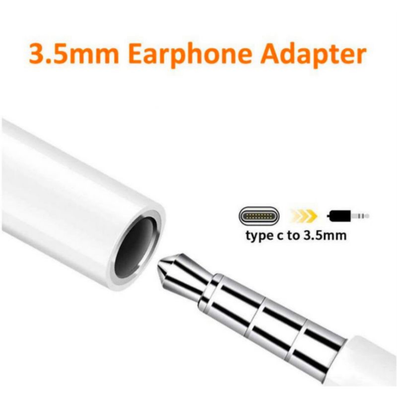 KONEKTOR JACK AUDIO TYPE C TO HEADSET SAMBUNGAN CONNECTOR EARPHONE HP ANDORID