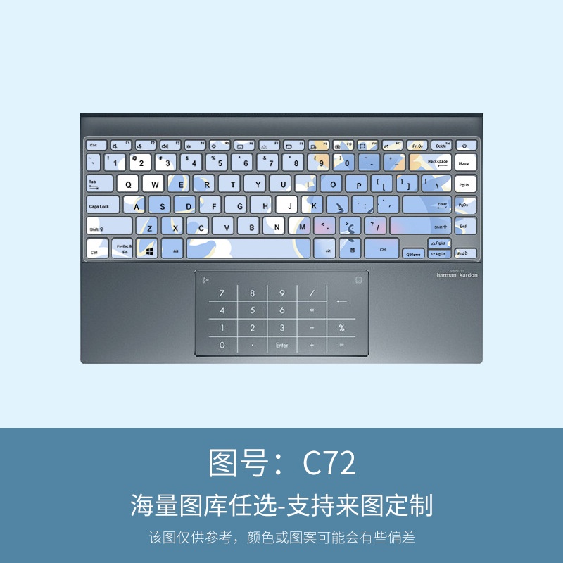 Film Pelindung Keyboard Motif Kartun Bunga Untuk Asus ZenBook 13 UX325 UM325 UX363J Ux36333000E U3700E U3700E Uj3700