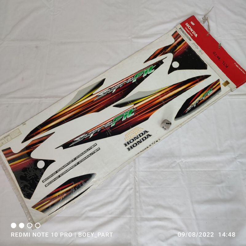 Striping Sticker Stiker Supra fit New KTL body hitam biru original ahm