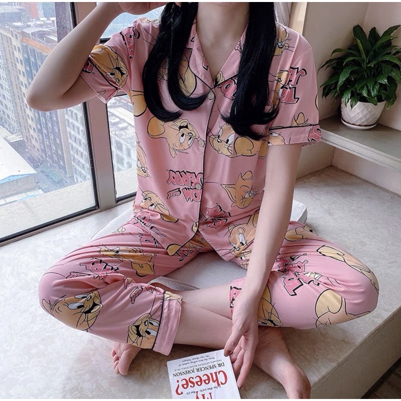 JC- PIYAMA SET Import CP / Piyama wanita Import terbaru / Piyama Import Korean Style-Jerry Salem CP