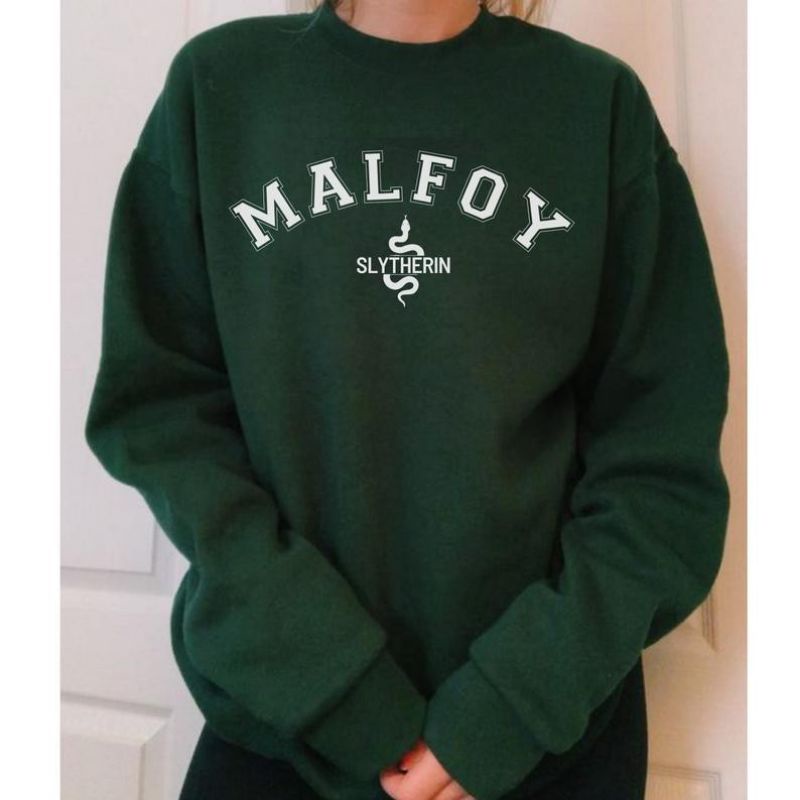 (BUY 1 GET 1 GIFT) MALFOY SLYTHERIN SWEATER OBLONG CREWNECK FLEECE OVERSIZE