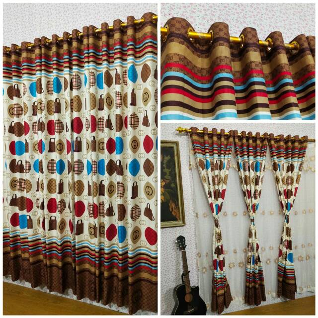 TIRAI GORDEN MURAH RING 12 KORDEN MURAH 135X220 GORDENG MURAH  TIRAI GORDEN MOTIF PINTU DAN JENDELA