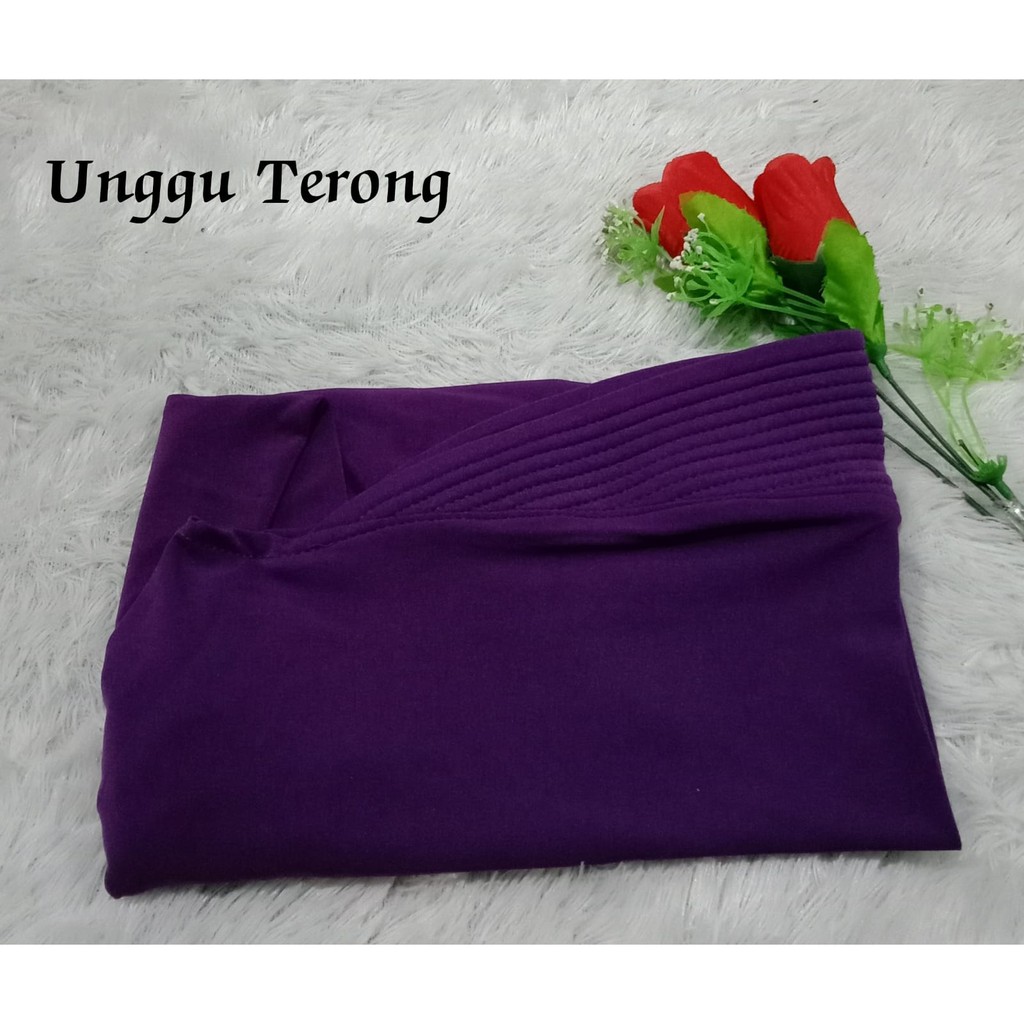 Best Seller...!!! Bergo Oval Polos / Hijab Harian Simple-Ungu Terong
