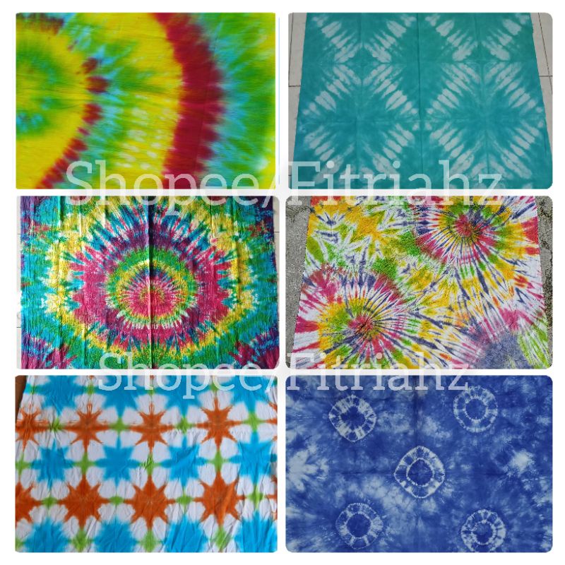 Taplak Meja ikat Celup Boleh Request motif warna Shibori jumputan cubit Prakarya sekolah