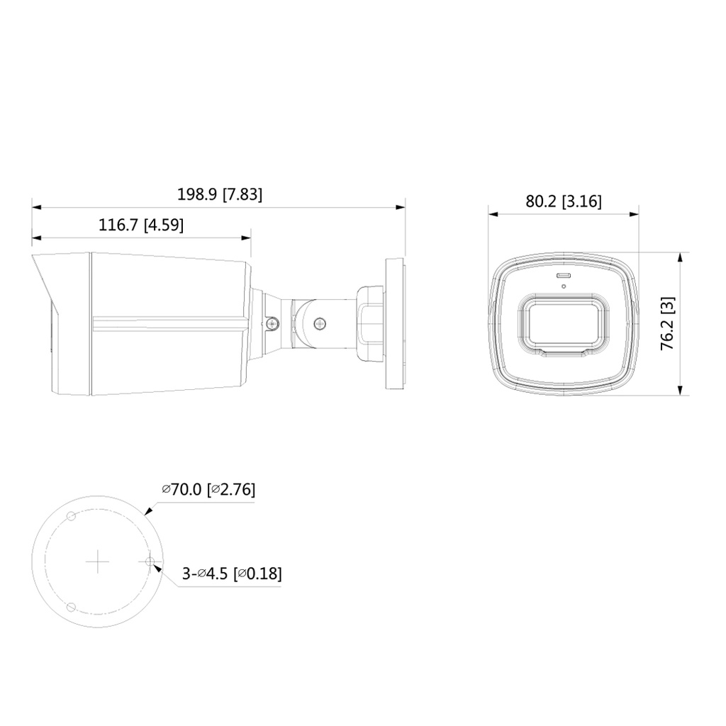 DAHUA HAC-HFW1400TLP-A DAHUA 4MP HDCVI BULLET CAMERA BUILT-IN AUDIO