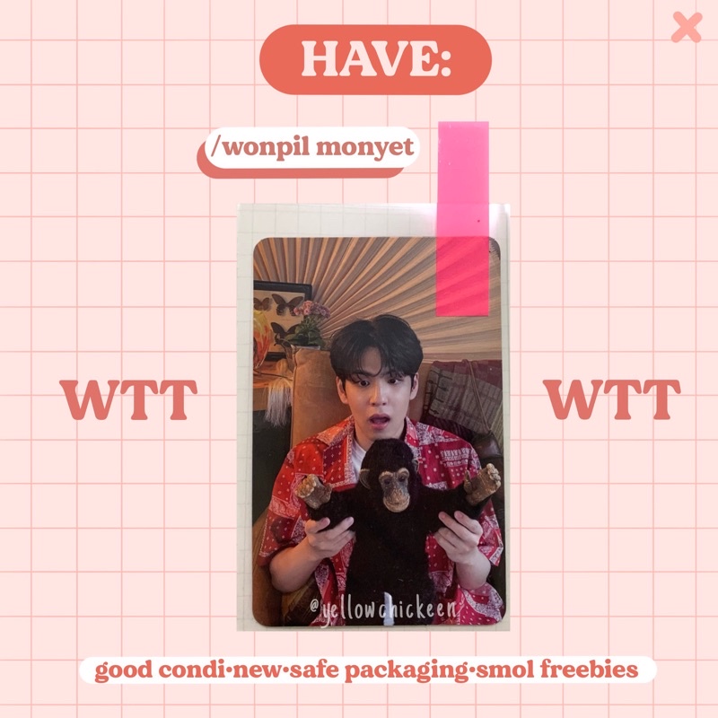[BOOKED] WTT PC RTM Wonpil Monyet - Right Through Me Even of Day Photocard