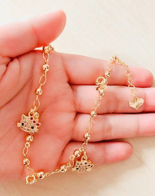 Gelang Anak Hellokitty Gold Xuping