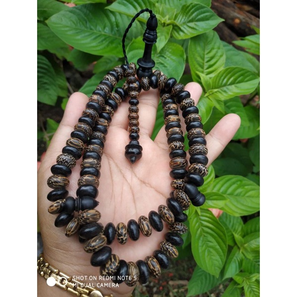 Tasbih GEPENG KOMBINASI LIWUNG MACAN DAN KELOR HITAM