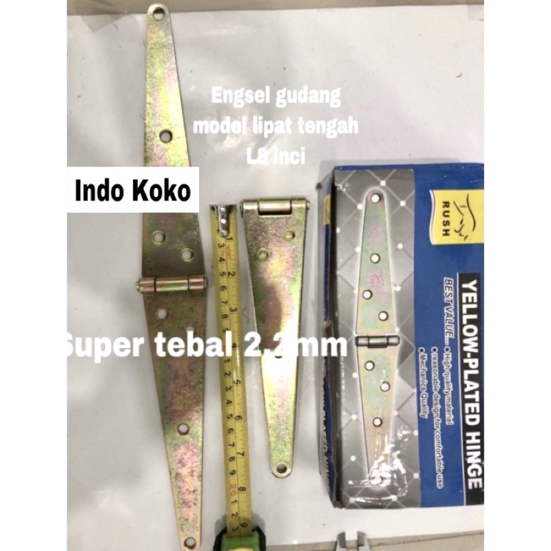 Engsel pintu gerbang L 8 heavy duty Engsel pintu garasi gudang L8"inci Engsel gerbang TEBAL