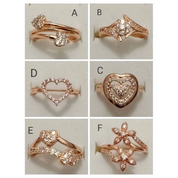 Kk1  Cincin xuping wanita lapis emas dgn mata zircon