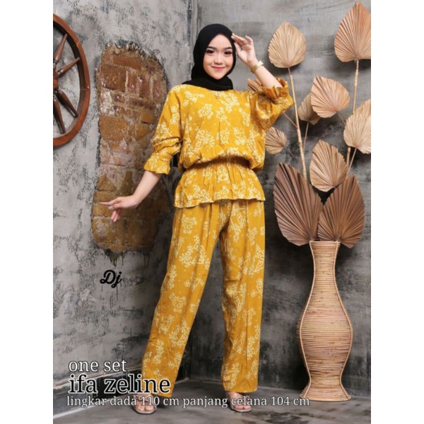 ONE SET IFA ZELINE ORIGINAL PRODUCT / SETELAN RAYON / SETELAN MURAH / SETELAN MURAH / OOTD WANITA
