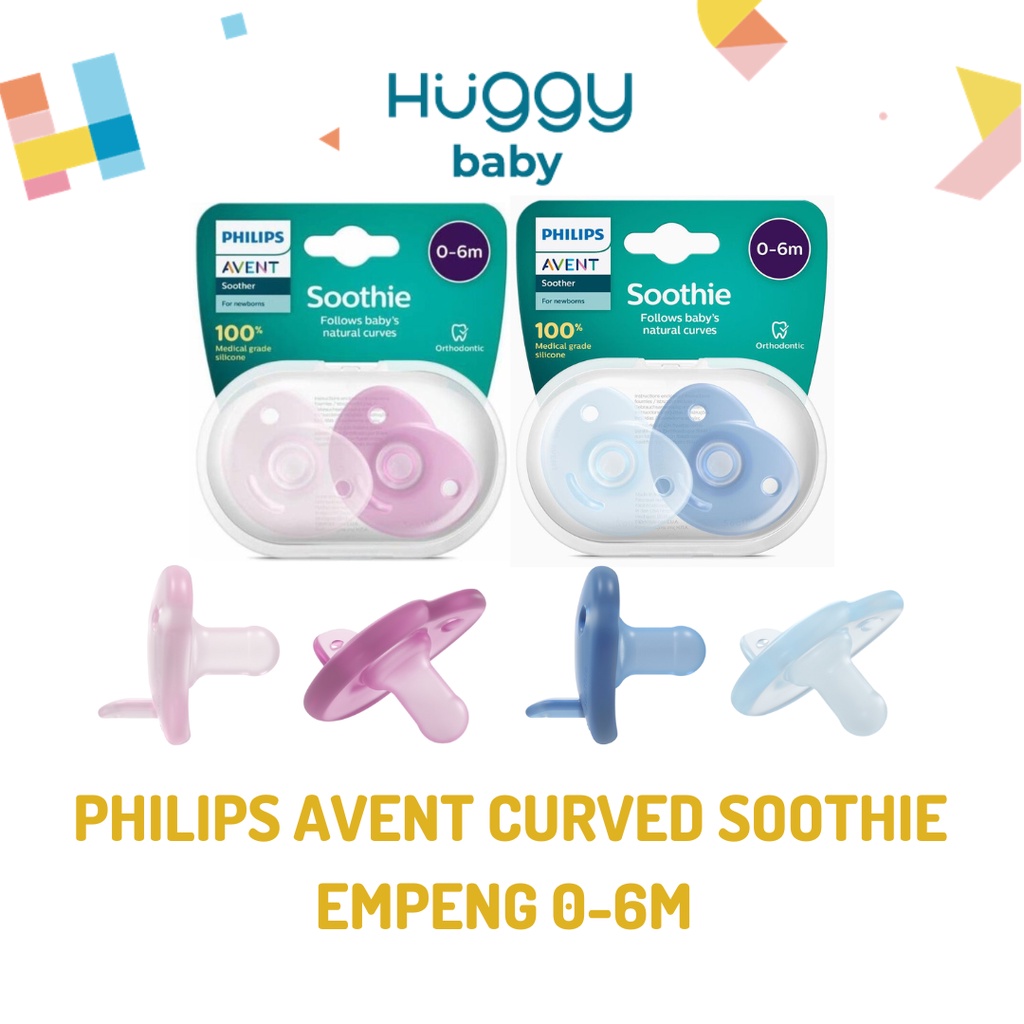 Philips Avent Soother Curved Soothie 0-6M | Empeng Bayi Newborn