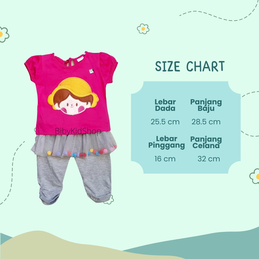 SNI Setelan Baju Anak Perempuan 0-6 Bulan Setelan Bayi Motif Baby Girl One Set Kekinian Lucu