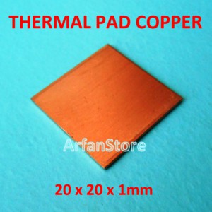 Thermal Pad Copper 20x20x1mm Tembaga Heatsink Radiator CPU GPU Dll