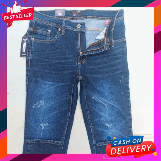 Promo Jaket Jeans Pria Keren Jacket Denim Cwo Murah Jaket Bordir Sobek Emblem Tempel Original Jaket 