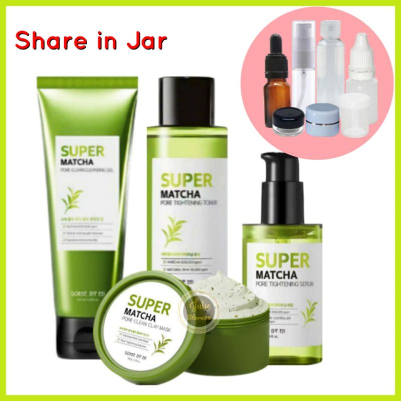 (Share in Jar) SOMEBYMI SUPER MATCHA Pore Clean Clay Mask Tightening Toner Serum Cleansing Gel