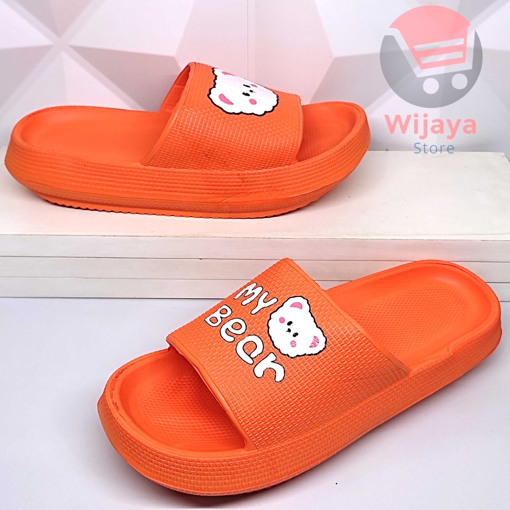 Sandal BALANCE Slipback Wedges Slop Wanita Sendal Tali Belakang Jelly Slide Selop Cewek Perempuan 2209 2312