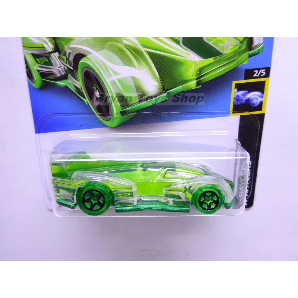 Hot Wheels Electrack Hijau Glow In The Dark