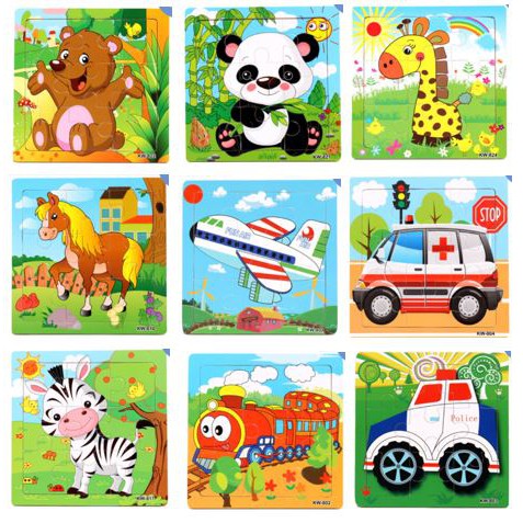 TweedyToys - Puzzle Kayu / Jigsaw Puzzle 9 Pcs Murah