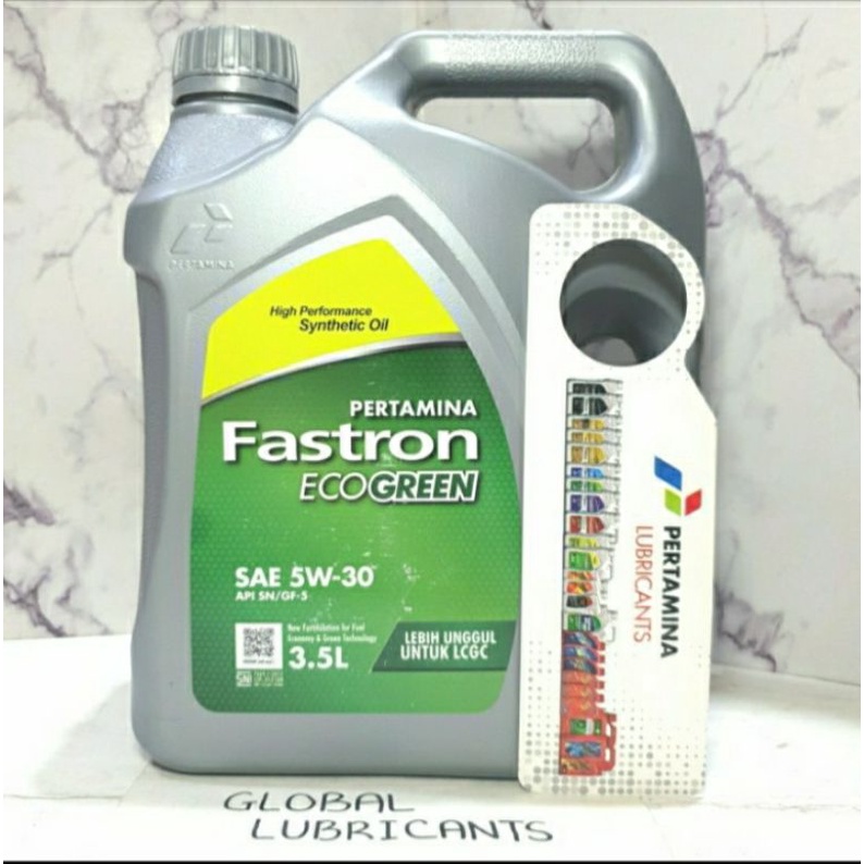 Jual Pertamina Fastron Eco Green 5W30 3,5 Liter (Oli Synthetic LCGC