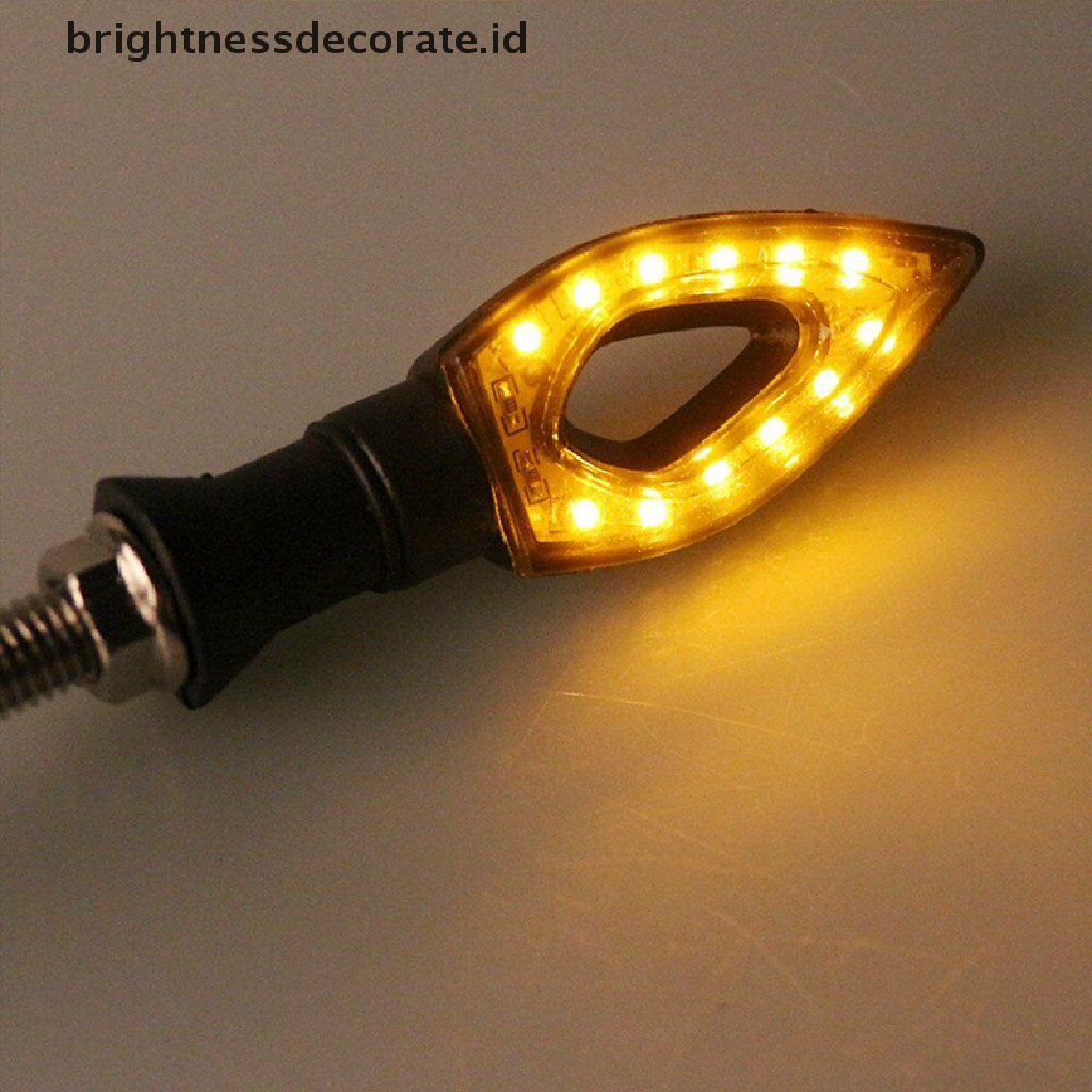 1pc Lampu Indikator Sinyal Belok Led Universal Warna Amber Untuk Motor