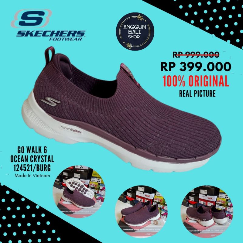 Sepatu Skechers Go Walk 6 Ocean Crystal
