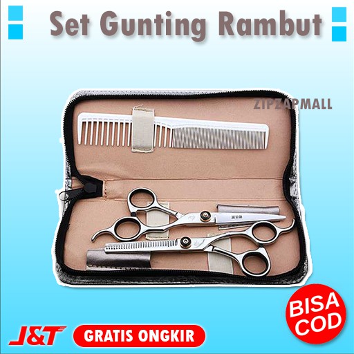 Set Gunting Rambut Profesional Set Gunting Cukur Sasak Gunting Rambut Salon Barbershop Ori Murah