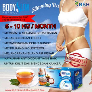 BSH Slimming Tea Teh Diet Pelangsing Badan Herbal Teh Penurun Berat Badan Ampuh Teh Detox Slim Tea Original BPOM