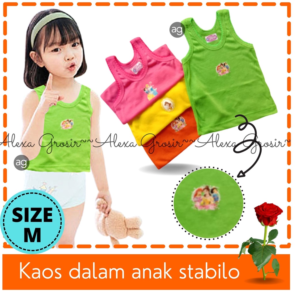 Singlet Bayi/ Kaos Dalam Bayi/ Singlet Anak/ Kaos Dalam Anak, Murah Berkualitas Stabilo Enji Rose M