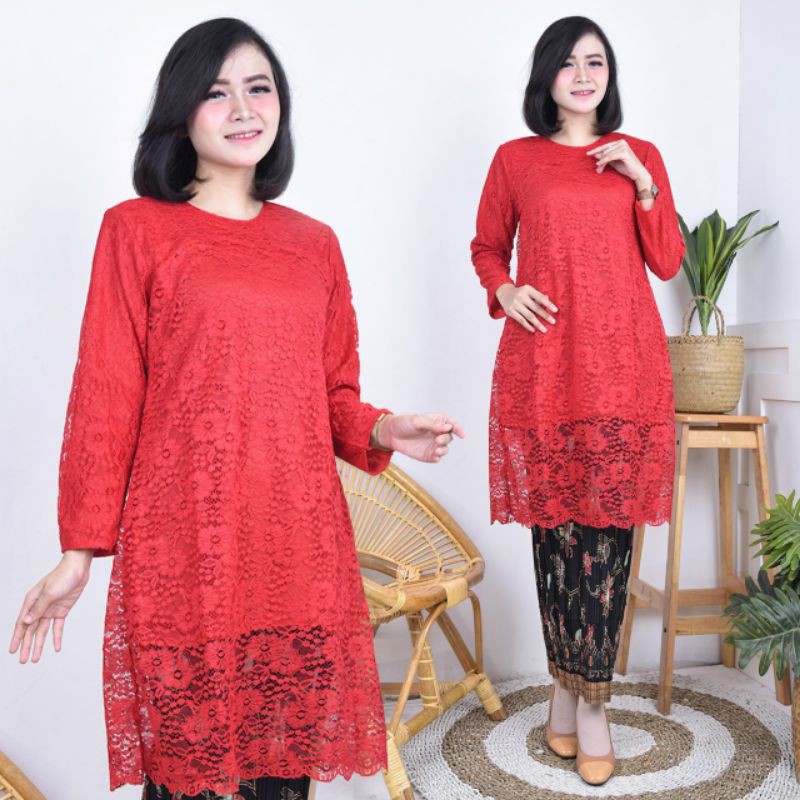 Kebaya Brukat Muslimah / Set Kebaya Brukat Tunik