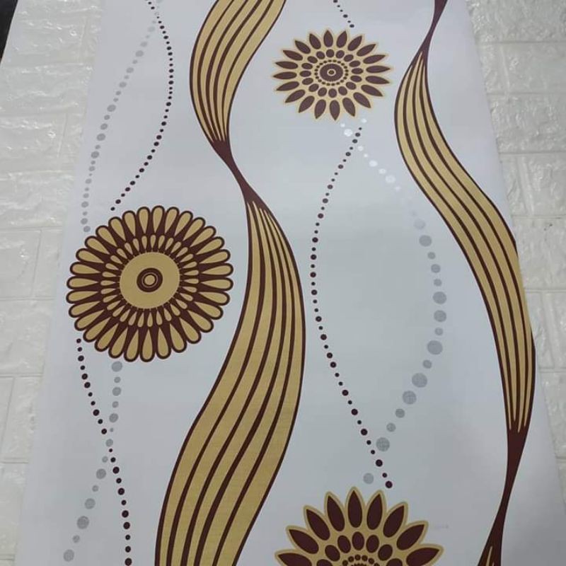 WALLPAPER STIKER DINDING MOTIF CAKRA GOLD.