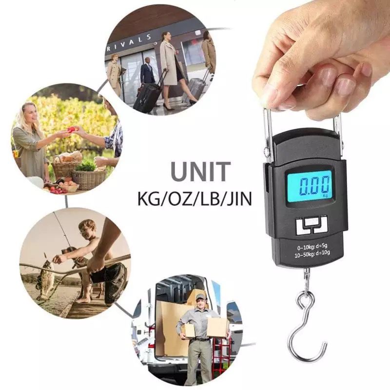 timbangan gantung serbaguna hanging scale laundry koper barang dapur pasar ikan pancing ekspedisi / digital portable luggage scale