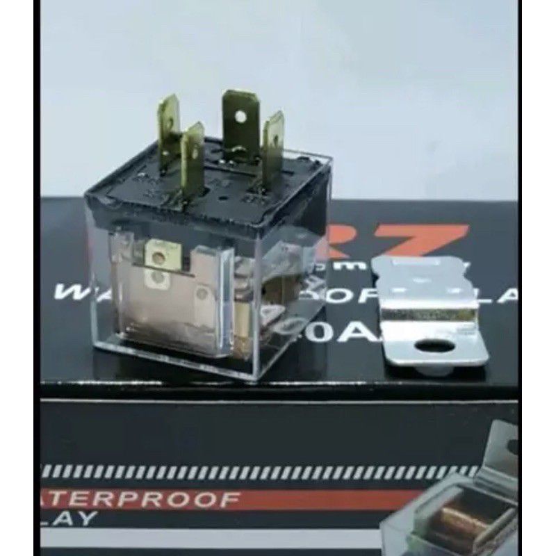 Relay Klakson/Alarm Transparan cr7 12b 40ampere Beat Aerox Pcx Nmax vario 125 150 Universal